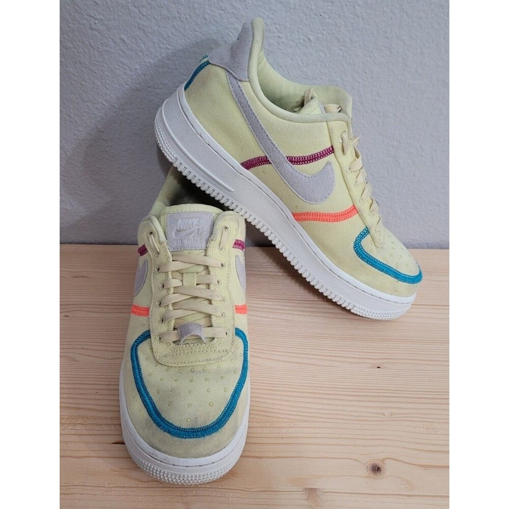 Women's Nike Air Force 1 Low LX Stitched Canvas Life Lime Melon CK6572-700 sz 8